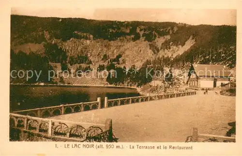 AK / Ansichtskarte Lac_Noir_Vosges_88 La Terrasse et le Restaurant 