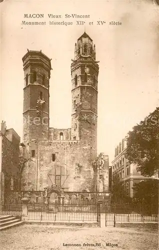 AK / Ansichtskarte Macon_71 Monument historique Vieux St Vincent 