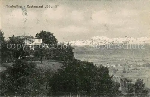AK / Ansichtskarte Winterthur__ZH Restaurant Baeumli 