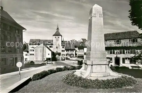 AK / Ansichtskarte Liestal_BL Teilansicht Obelisk Militaerpost 