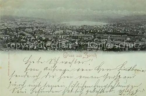 AK / Ansichtskarte Zuerich_ZH Teilansicht Zuerich_ZH