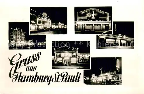 AK / Ansichtskarte St_Pauli Teilansichten bei Nacht St_Pauli