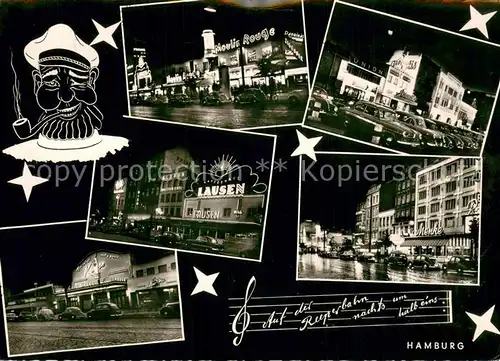 AK / Ansichtskarte Hamburg Teilansichten Reeperbahn bei Nacht Hamburg