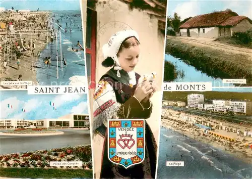 AK / Ansichtskarte Saint_Jean_de_Monts Fliegeraufnahme Strand Palais des Congres Saint_Jean_de_Monts