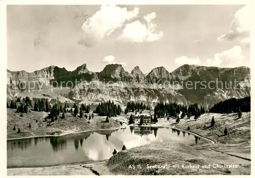 AK / Ansichtskarte Seebenalp See m. Kurhaus u. Churfirsten Seebenalp