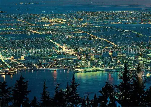 AK / Ansichtskarte Vancouver_BC_Canada Bei Nacht 