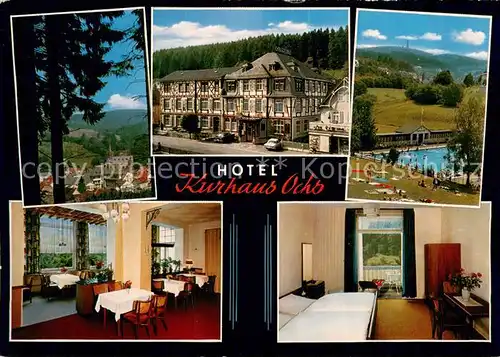 AK / Ansichtskarte Schmitten_Taunus Kurhaus Ochs Schwimmbad Schmitten Taunus