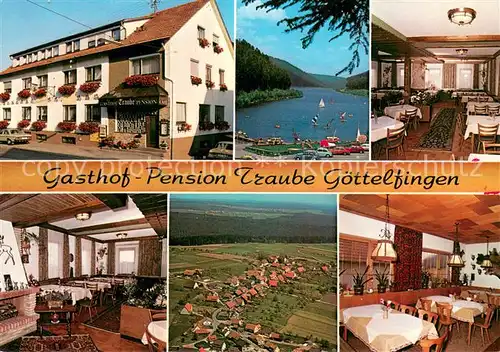 AK / Ansichtskarte Goettelfingen_Seewald_Schwarzwald Gasthof Pension Traube Nagoldtalsperre Luftbild Goettelfingen_Seewald