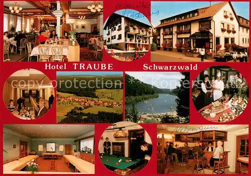 AK / Ansichtskarte Goettelfingen_Seewald_Schwarzwald Hotel Gasthof Traube Restaurant Kegelbahn Tagungsraum Nagoldtalsperre Goettelfingen_Seewald