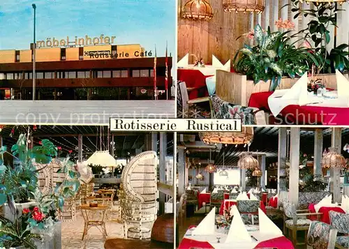 AK / Ansichtskarte Senden_Iller Rotisserie Rustical Restaurant Moebel Inhofer Senden_Iller