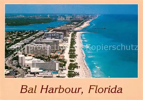 AK / Ansichtskarte Bal_Harbour_Miami_Beach Panorama coastline aerial view 