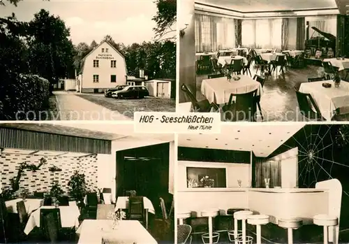 AK / Ansichtskarte Wusterhausen_Dosse HOG Seeschloesschen Gaststaette Handabzug Wusterhausen_Dosse