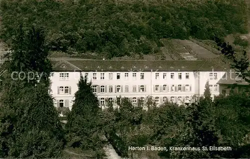 AK / Ansichtskarte Herten_Rheinfelden Krankenhaus St. Elisabeth Herten Rheinfelden