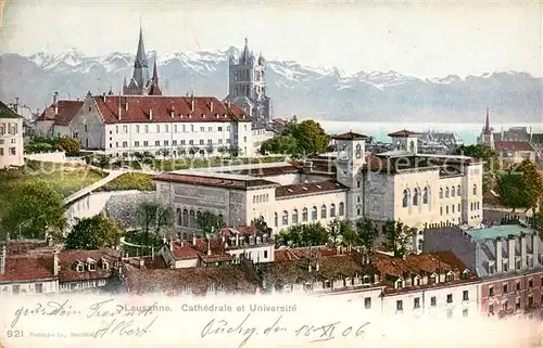 AK / Ansichtskarte Lausanne_VD Cathedrale et Universite Lausanne VD