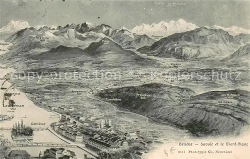AK / Ansichtskarte Geneve_GE Savoie et le Mont Blanc Geneve_GE