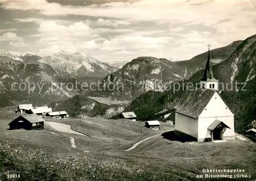 AK / Ansichtskarte Obertschappina_GR am Heinzenberg mit Kapelle Obertschappina GR