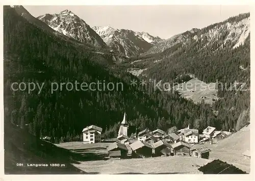 AK / Ansichtskarte Langwies_GR Panorama Ortsansicht Langwies GR