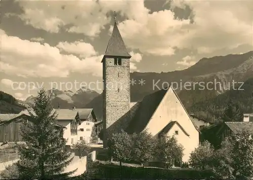 AK / Ansichtskarte Klosters_GR Ev Kirche Klosters_GR