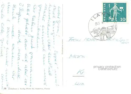 AK / Ansichtskarte Ilanz_GR Rheinpartie mit Piz Mundaun Ilanz_GR