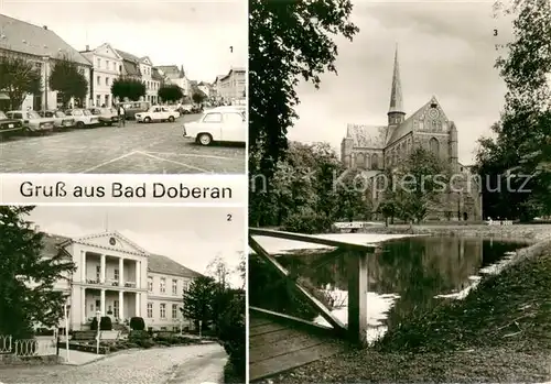 AK / Ansichtskarte Bad_Doberan Markt Sanatorium Moorbad Blick zum Muenster Bad_Doberan