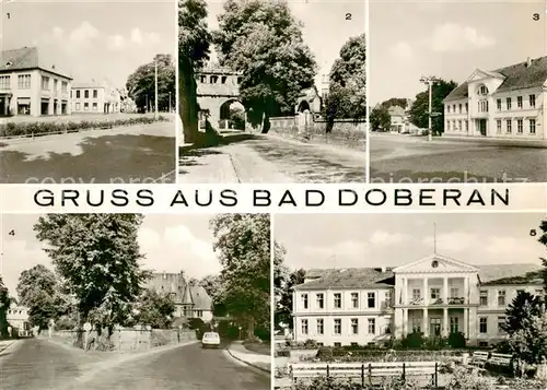 AK / Ansichtskarte Bad_Doberan Kaufhaus Magnet Klosterhof Joh Becher Oberschule Am Stadttor Sanatorium Moorbad Bad_Doberan