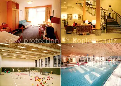 AK / Ansichtskarte Bad_Liebenstein Patientenzimmer Sporthalle Hallenbad Bad_Liebenstein