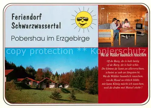 AK / Ansichtskarte Pobershau Feriendorf Schwarzwassertal im Erzgebirge Pobershau