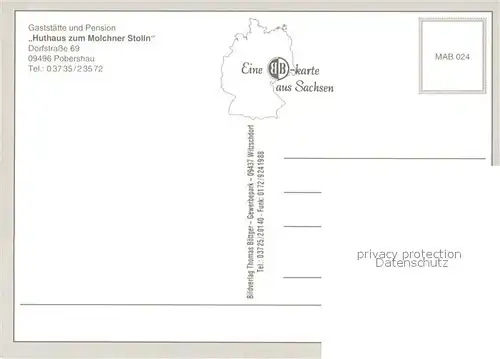 AK / Ansichtskarte Pobershau Gaststaette Pension Huthaus zum Molchner Stolln Schaubergwerk Ortsansicht Pobershau