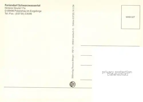 AK / Ansichtskarte Pobershau Feriendorf Schwarzwassertal Winter im Erzgebirge Pobershau
