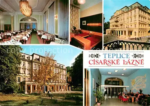 AK / Ansichtskarte Teplice_Teplitz Schoenau_CZ Cisarske Lazne Hotel Restaurant 