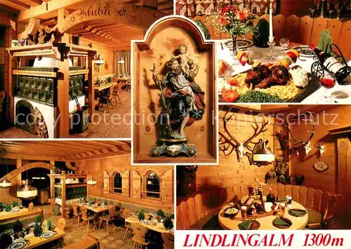 AK / Ansichtskarte Hinterglemm_Saalbach Bergrestaurant Lindlingalm im Glemmertal Hinterglemm_Saalbach