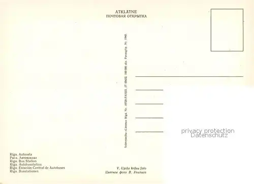AK / Ansichtskarte Riga_Lettland Busbahnhof Riga_Lettland