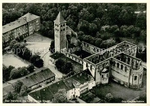 AK / Ansichtskarte Bad_Hersfeld 1000jaehrige Stadt Kirche Ruine Original Fliegeraufnahme Bad_Hersfeld