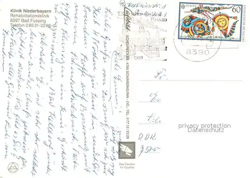 AK / Ansichtskarte Bad_Fuessing Thermalbad Klinik Niederbayern Reha Klinik Bad_Fuessing