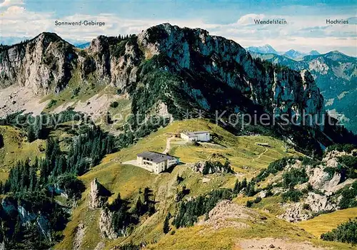 AK / Ansichtskarte Aschau_Chiemgau Berggasthof Kampenwand mit Scheibenwand Chiemgauer Alpen Aschau Chiemgau