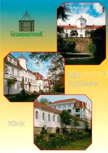 AK / Ansichtskarte Bad_Gottleuba Berggiesshuebel Gesundheitspark Klinik Kurmittelhaus Bad