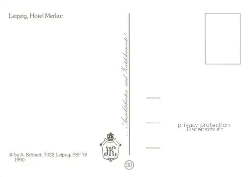 AK / Ansichtskarte Leipzig Hotel Merkur Wasserspiele Leipzig