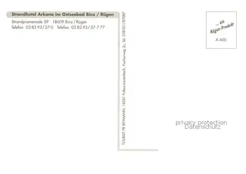 AK / Ansichtskarte Binz_Ruegen Strandhotel Arkona Strandleben Binz_Ruegen