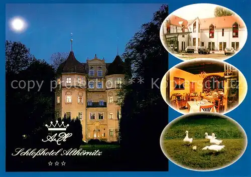 AK / Ansichtskarte Hoernitz_Zittau Schlosshotel Althoernitz Restaurant Gaense Hoernitz Zittau