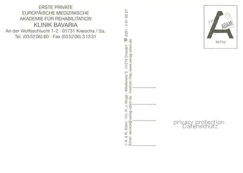 AK / Ansichtskarte Kreischa Klinik Bavaria Rehabilitationszentrum Speisesaal Patientenzimmer Kreischa