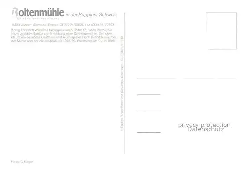 AK / Ansichtskarte Guehlen_Glienicke Boltenmuehle in der Ruppiner Schweiz Guehlen_Glienicke