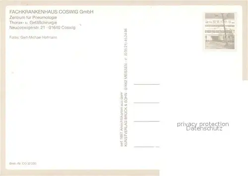 AK / Ansichtskarte Coswig_Sachsen Fachkrankenhaus Coswig Sachsen