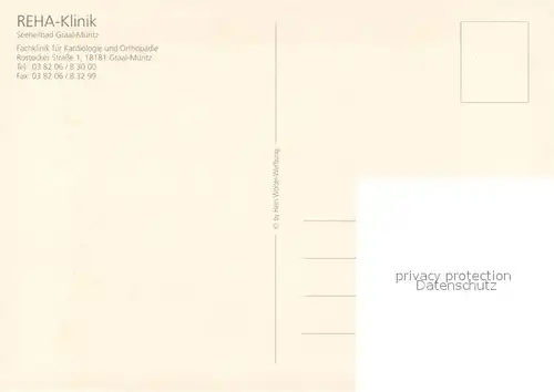 AK / Ansichtskarte Graal Mueritz_Ostseebad Reha Klinik Seeheilbad Graal Mueritz_Ostseebad