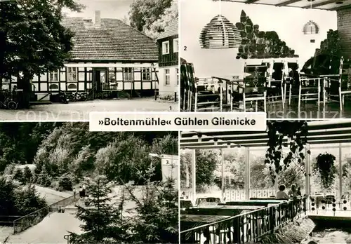 AK / Ansichtskarte Guehlen_Glienicke Konsum Gaststaette Boltenmuehle Weinstube Terrasse Saal Guehlen_Glienicke