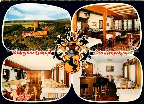 AK / Ansichtskarte Suessen Burggaststaette Staufeneck Panorama Burg Suessen