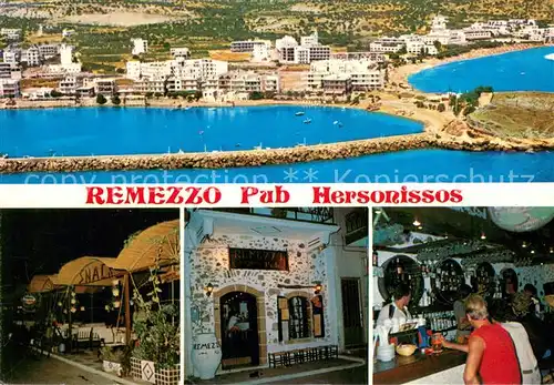 AK / Ansichtskarte Hersonisos Remezzo Pub u. Strand Hersonisos