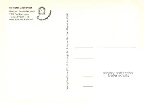 AK / Ansichtskarte Bad_Krozingen Kurhotel Quellenhof Bad_Krozingen