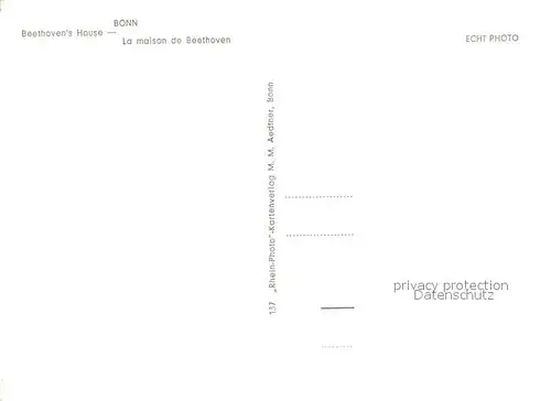 AK / Ansichtskarte Bonn_Rhein Beethovens Geburtshaus Bonn_Rhein