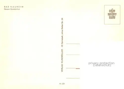 AK / Ansichtskarte Bad_Nauheim Hessen Sanatorium Aussenansicht Bad_Nauheim