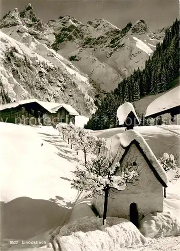 AK / Ansichtskarte Einoedsbach Winterpanorama mit Maedelegabelgruppe  Einoedsbach
